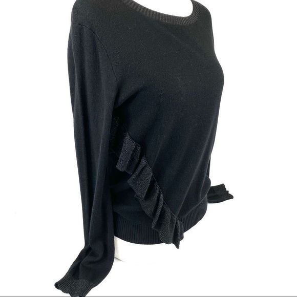 Cupio NWT black sweater with sparkle ruffles - s - Picture 7 of 11